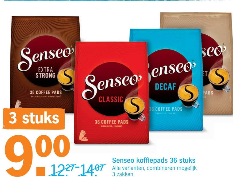 Creatie genade Ondoorzichtig Douwe Egberts Senseo koffiepad folder aanbieding bij Albert Heijn - details