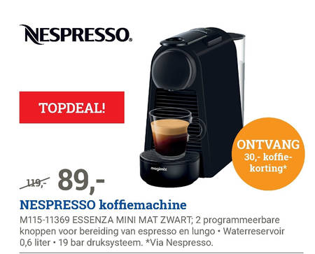 slikken fantoom Guggenheim Museum Magimix nespresso apparaat folder aanbieding bij BCC - details