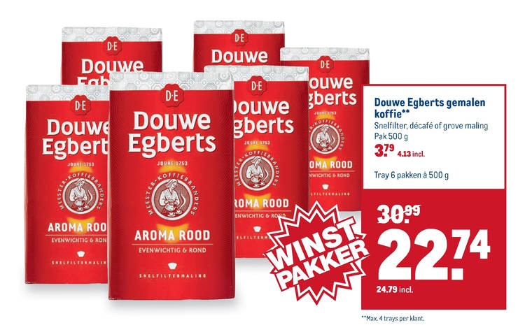 Douwe Egberts   koffie folder aanbieding bij  Makro - details