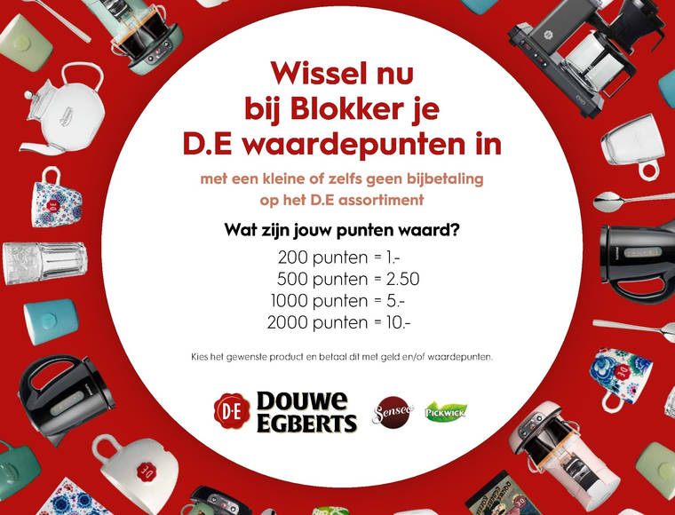 goedkeuren verfrommeld Geavanceerd Douwe Egberts koffie, spaaraktie folder aanbieding bij Blokker - details