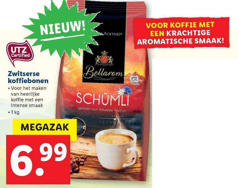 Bellarom   koffiebonen folder aanbieding bij  Lidl - details