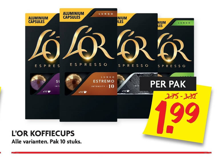 Douwe Egberts L Or   koffiecups folder aanbieding bij  Dekamarkt - details