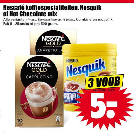 Nescafe   chocolademelk, oploskoffie folder aanbieding bij  Dirk - details