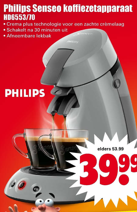 ritme Slot Stadscentrum Philips koffiepadmachine folder aanbieding bij Dirk - details