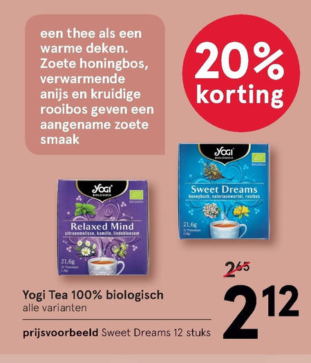 Yogi Tea   thee folder aanbieding bij  Etos - details