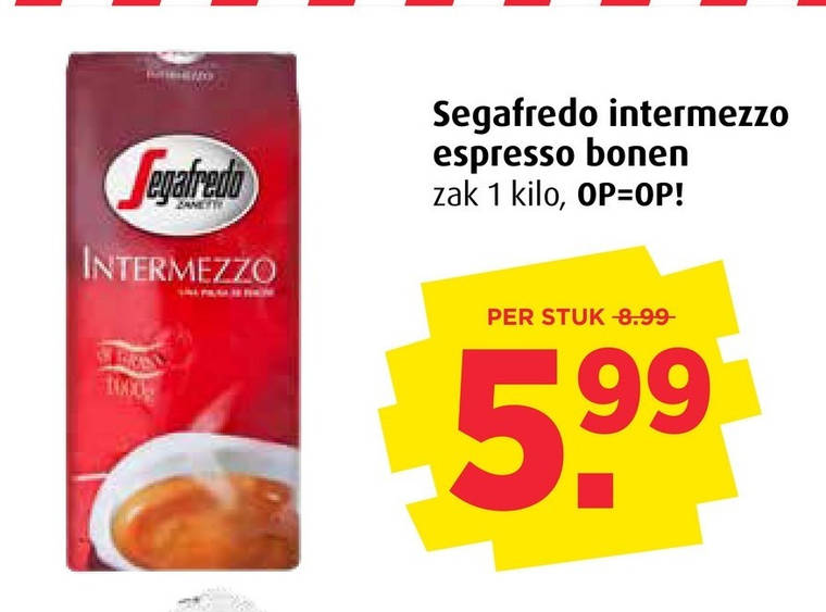 Segafredo   koffiebonen folder aanbieding bij  Boni - details