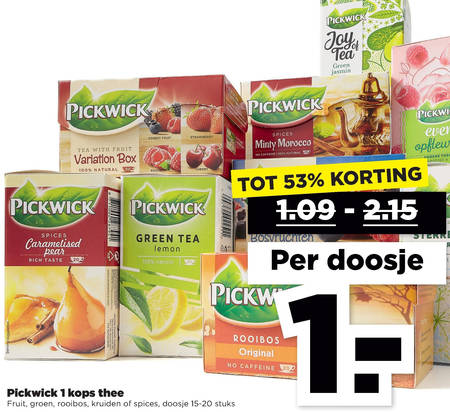 Pickwick   thee folder aanbieding bij  Plus - details