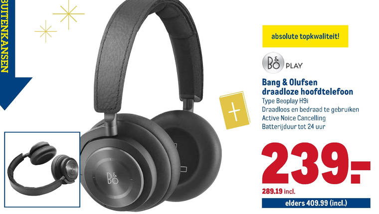 Bang en Olufsen   koptelefoon folder aanbieding bij  Makro - details