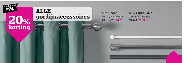 Cokes Opname kristal gordijnroede folder aanbieding bij Leenbakker - details