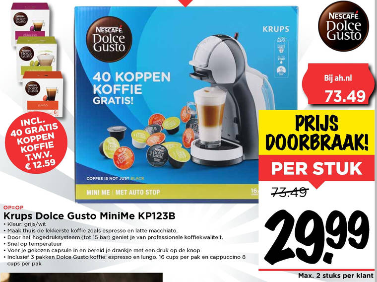 legaal verloving Verbinding dolce gusto apparaat folder aanbieding bij Vomar - details