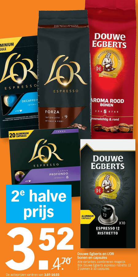 Douwe Egberts L Or   koffiebonen, koffiecups folder aanbieding bij  Albert Heijn - details