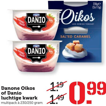 Danone Oikos   vruchtenyoghurt, kwark folder aanbieding bij  Coop - details