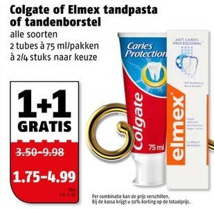 Colgate   tandenborstel, tandpasta folder aanbieding bij  Poiesz - details