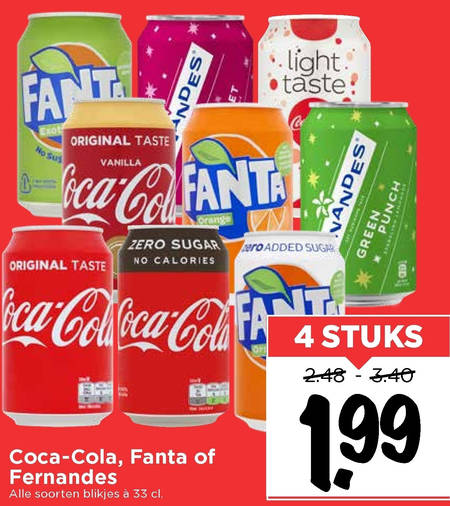 Coca-Cola   cola, frisdrank folder aanbieding bij  Vomar - details