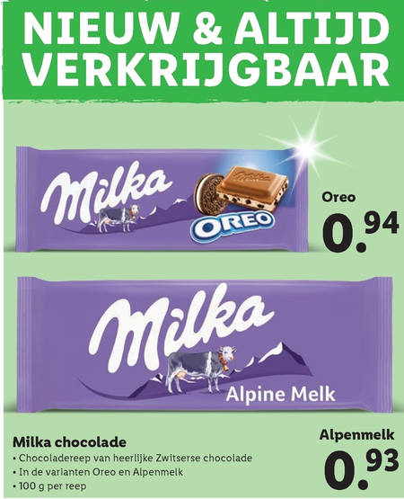 Milka   chocolade folder aanbieding bij  Lidl - details