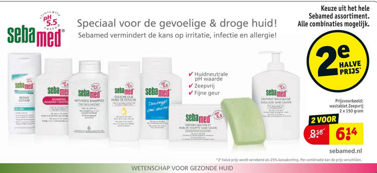 Sebamed   handzeep, shampoo folder aanbieding bij  Kruidvat - details