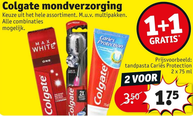 Colgate   tandenborstel, tandpasta folder aanbieding bij  Kruidvat - details