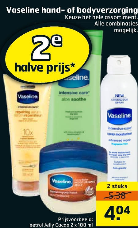 Vaseline   handcreme, bodylotion folder aanbieding bij  Trekpleister - details