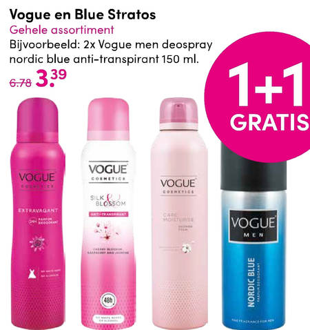 Blue Stratos   douchegel, deodorant folder aanbieding bij  DA - details