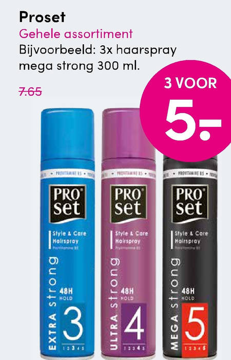 ProSet   hairspray folder aanbieding bij  DA - details