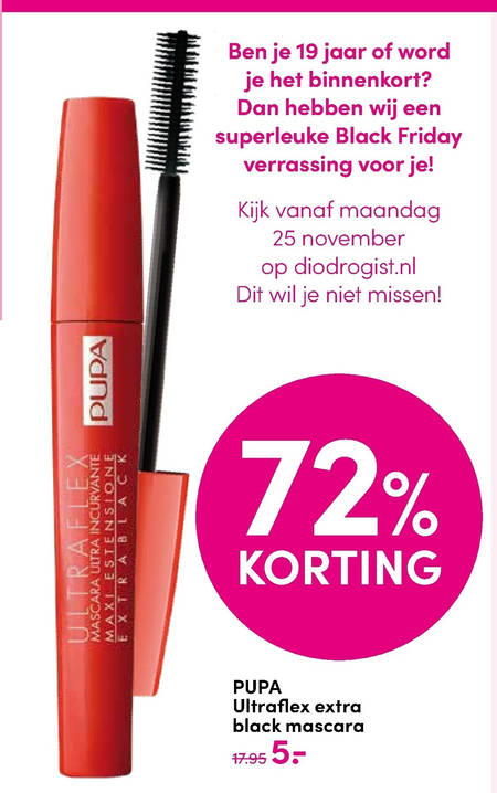 Pupa   mascara folder aanbieding bij  D.I.O. Drogist - details