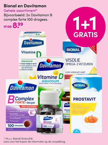 Davitamon   multivitaminen, vitamine folder aanbieding bij  D.I.O. Drogist - details