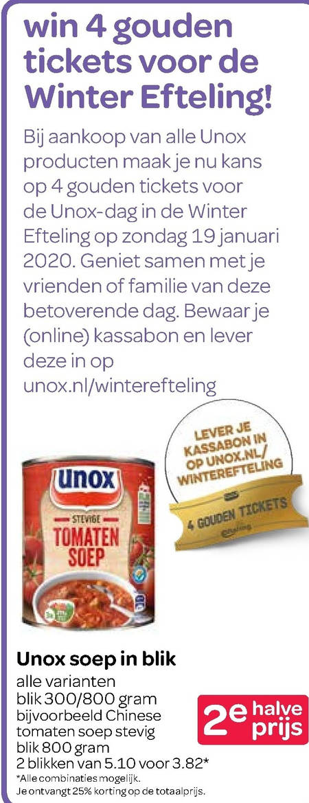 Unox   soep folder aanbieding bij  Spar - details