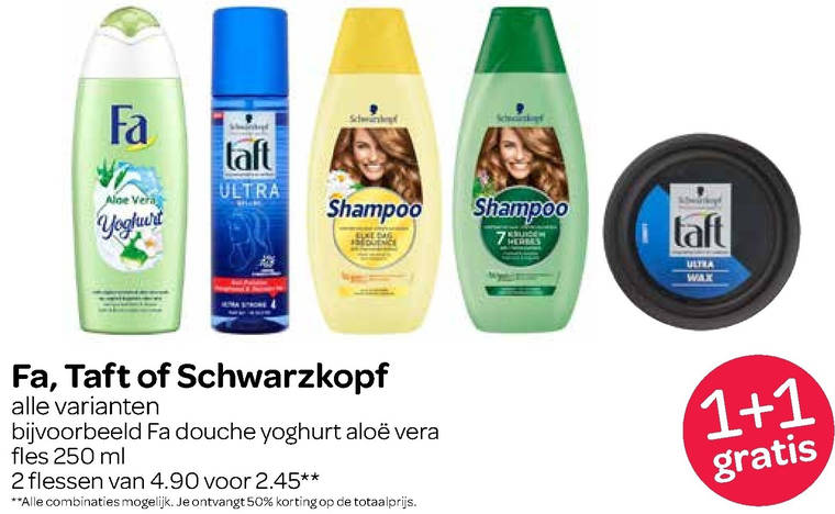 Taft   hairspray, deodorant folder aanbieding bij  Spar - details