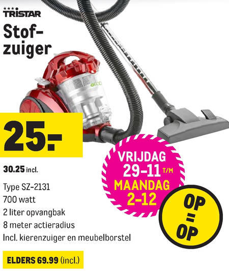 Tristar   stofzuiger folder aanbieding bij  Makro - details