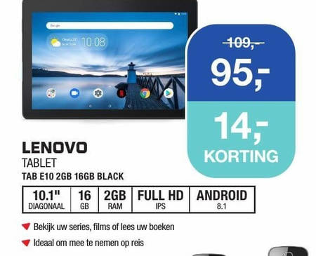 Lenovo   tablet folder aanbieding bij  Electroworld - details