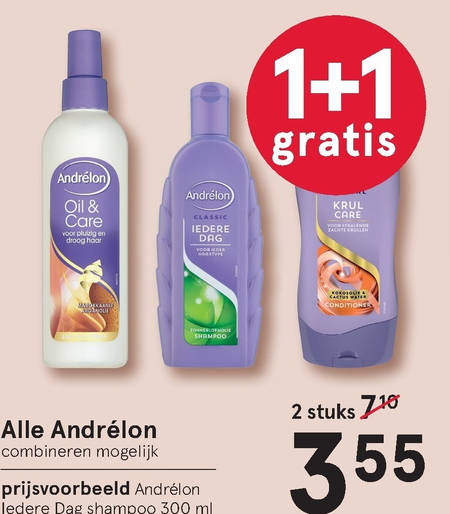 Diplomatieke kwesties fluit walgelijk Andrelon haarverzorging, hairspray folder aanbieding bij Etos - details