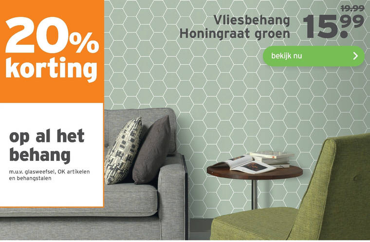 Aanbieding behang gamma