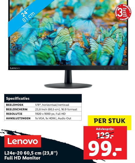 Vermelding pols Post impressionisme monitor folder aanbieding bij Lidl - details