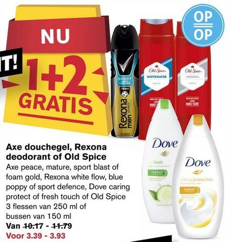 Rexona   deodorant, douchegel folder aanbieding bij  Hoogvliet - details