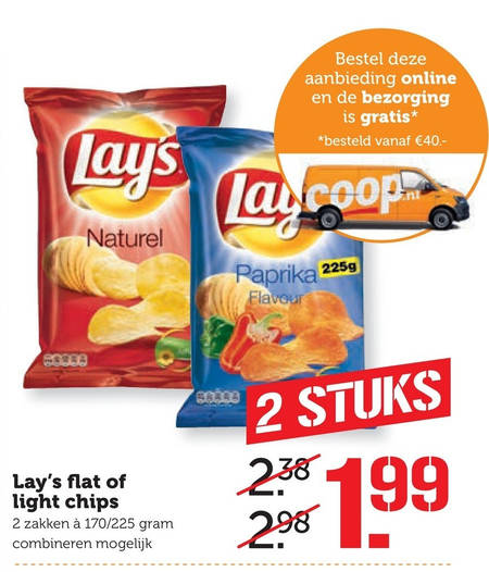 Lays   chips folder aanbieding bij  Coop - details