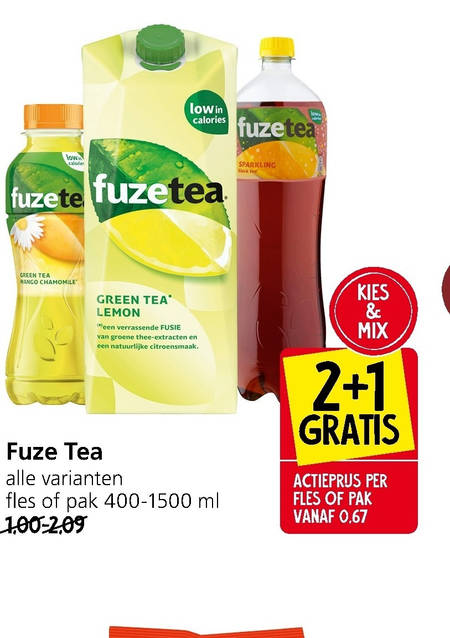 Fuze Tea   ice tea folder aanbieding bij  Jan Linders - details