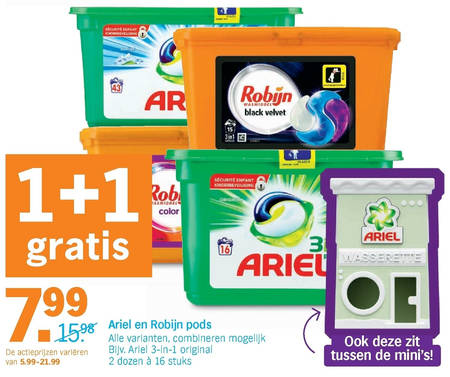 Ariel   wasmiddel folder aanbieding bij  Albert Heijn - details