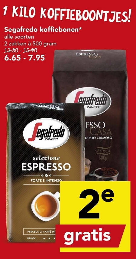 Segafredo   koffiebonen folder aanbieding bij  Deen - details