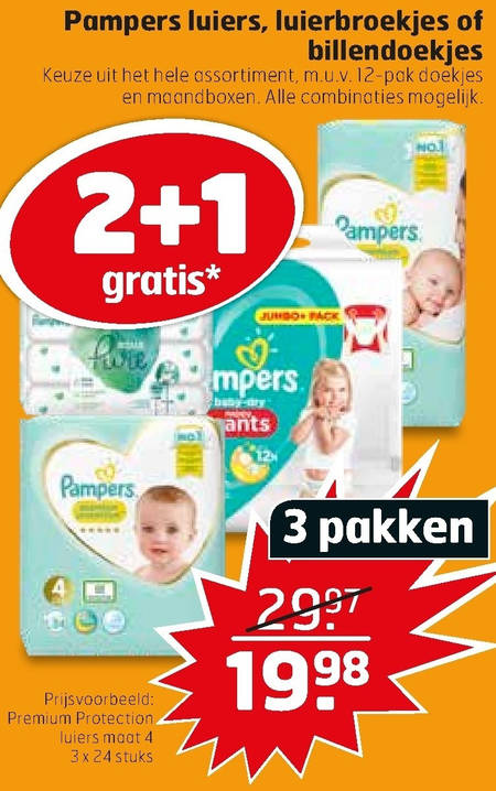 Pampers   luierbroekjes, luiers folder aanbieding bij  Trekpleister - details