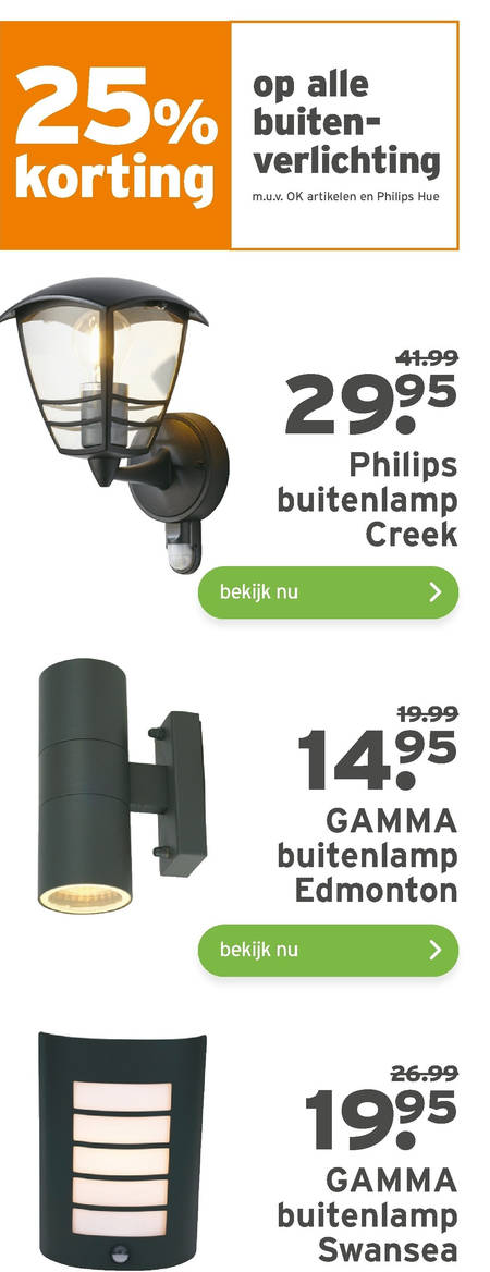 compileren Ultieme Rijp buitenlamp folder aanbieding bij Gamma - details