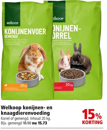 Onrecht Filosofisch Leia konijnenvoer folder aanbieding bij Welkoop - details