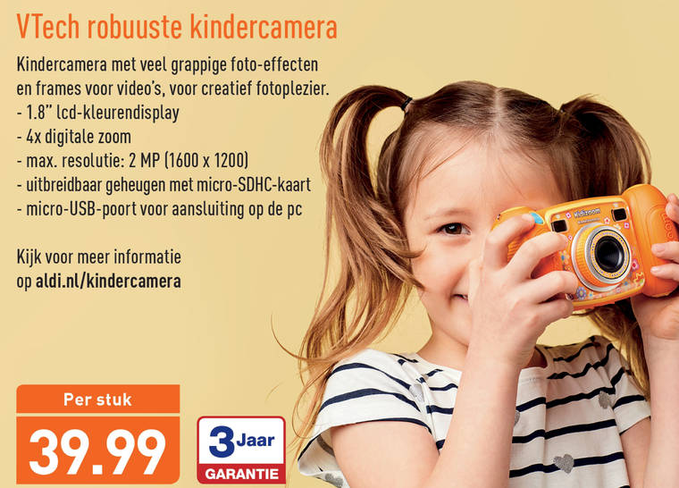 gallon Torrent Buitensporig kindercamera folder aanbieding bij Aldi - details