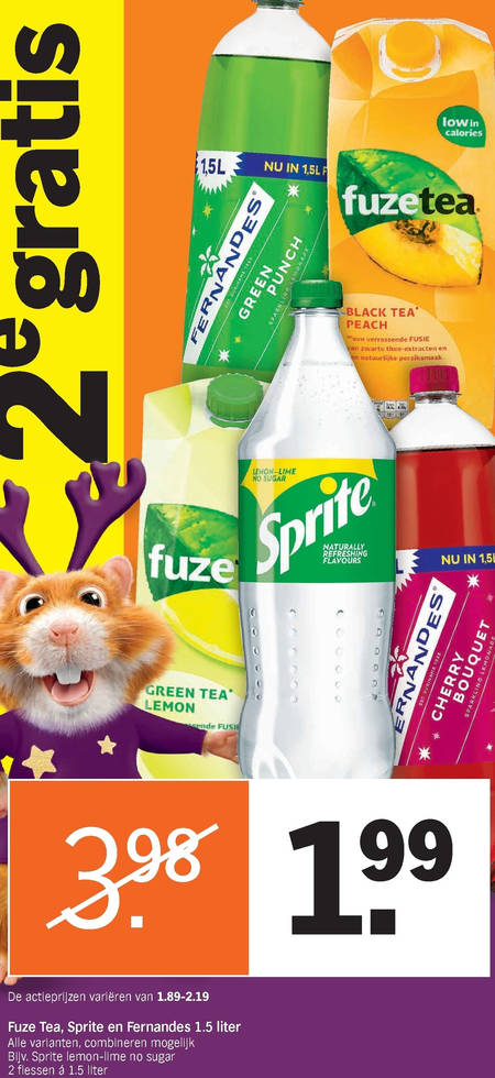 Sprite   frisdrank, ice tea folder aanbieding bij  Albert Heijn - details