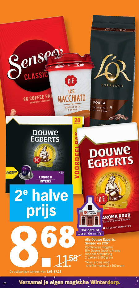 Douwe Egberts L Or   oploskoffie, ijskoffie folder aanbieding bij  Albert Heijn - details