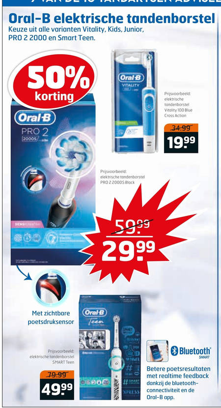 Braun Oral-B   electrische tandenborstel, elektrische kindertandenborstel folder aanbieding bij  Trekpleister - details