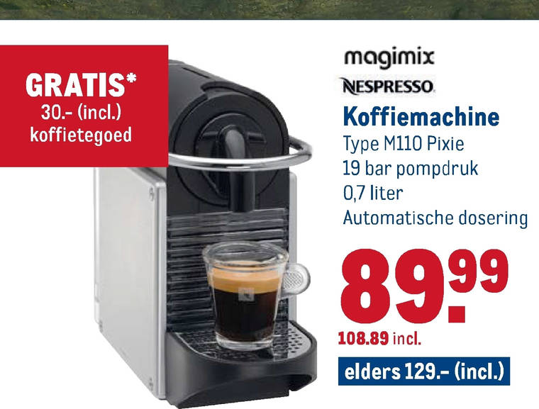 nespresso apparaat aanbieding bij Makro -