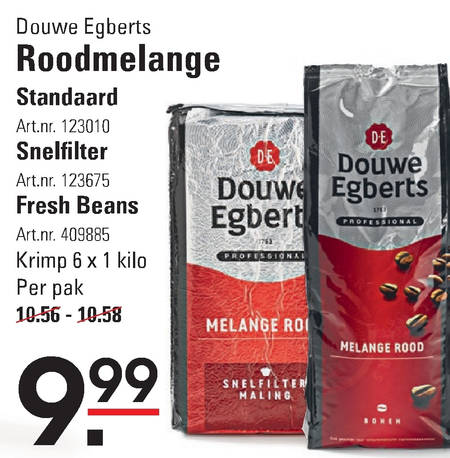 Douwe Egberts   koffie, koffiebonen folder aanbieding bij  Sligro - details