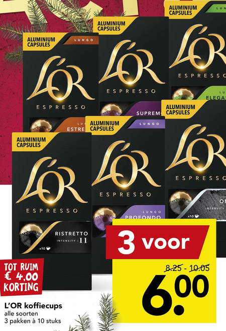 Douwe Egberts L Or   koffiecups folder aanbieding bij  Deen - details