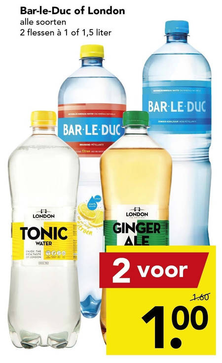 Bar le Duc   mineraalwater, frisdrank folder aanbieding bij  Deen - details