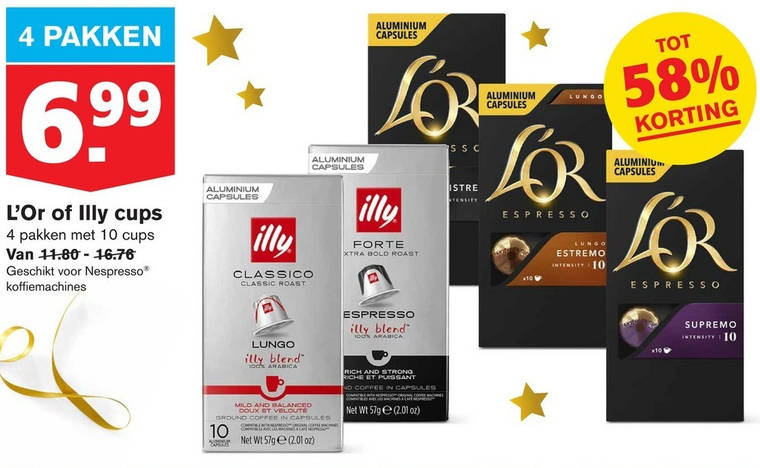 Douwe Egberts L Or   koffiecups folder aanbieding bij  Hoogvliet - details